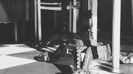cast iron table and chair legs