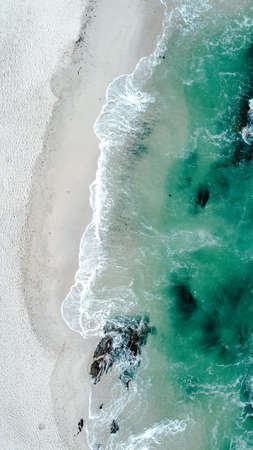 waves crashing on a coastline