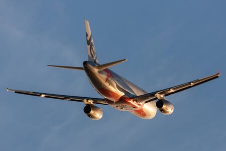 Adelaide, Australia - January 4, 2013: Jetstar Airways Airbus A320-232 airliner taking off from...