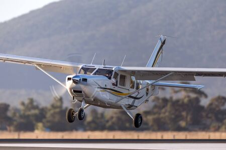 Avalon, Victoria, Australia - March 3, 2013: Gippsland Aeronautics GA8 Airvan (VH-SXK) single engine utility aircraft being used for skydiving operations.のeditorial素材