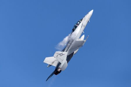 Avalon, Australia - March 3, 2013: Royal Australian Air Force (RAAF) Boeing F/A-18F Super Hornet...