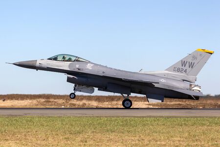 Avalon, Australia - March 3, 2013: United Staes Air Force (USAF) Lockheed F-16CJ Fighting Falcon...
