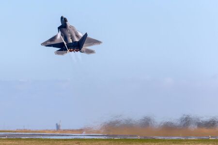 Avalon, Australia - March 1, 2013: United States Air Force (USAF) Lockheed Martin F-22A Raptor...