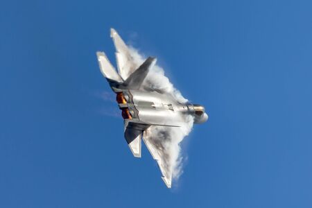 Avalon, Australia - March 1, 2013: United States Air Force (USAF) Lockheed Martin F-22A Raptor...