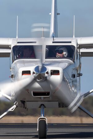 Avalon, Victoria, Australia - March 3, 2013: Gippsland Aeronautics GA8 Airvan (VH-SXK) single engine...