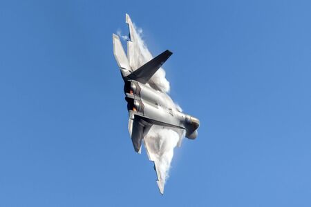 Avalon, Australia - March 1, 2013: United States Air Force (USAF) Lockheed Martin F-22A Raptor...