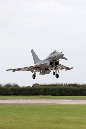 RAF Waddington, Lincolnshire, UK - July 5, 2014: Royal Air Force (RAF) Eurofighter EF-2000 Typhoon...
