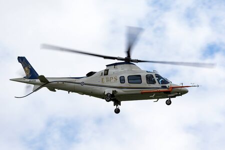 RAF Waddington, Lincolnshire, UK - July 4, 2014: Royal Air Force (RAF) AgustaWestland AW-109E Power...