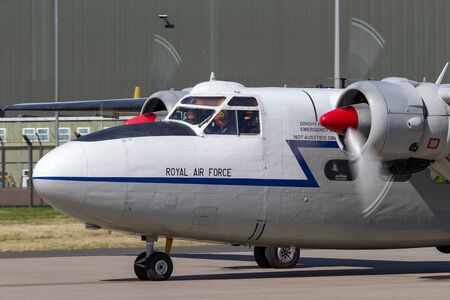 RAF Waddington, Lincolnshire, UK - July 7, 2014: Former Royal Air Force (RAF) Percival Pembroke C.1...