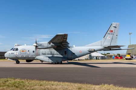 RAF Waddington, Lincolnshire, UK - July 7, 2014: Turkish Navy (Turk Deniz Kuvvetleri) Airtech (CASA)...