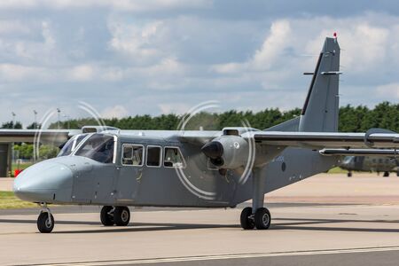 RAF Waddington, Lincolnshire, UK - July 7, 2014: Army Air Corps Britten-Norman BN-2T-4S Defender T3...