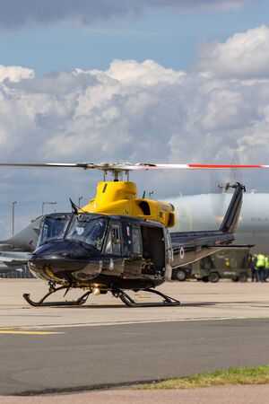 RAF Waddington, Lincolnshire, UK - July 7, 2014: Royal Air Force (RAF) Bell 412EP Griffin HT.1...