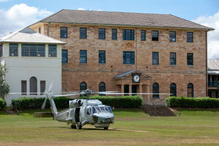 Parramatta, Australia - October 8, 2013: Royal Australian Navy (RAN) Sikorsky S-70B-2 Seahawk Helicopter N24-005.のeditorial素材