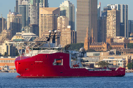 Sydney, Australia - October 5, 2013: Australian Border Force multi purpose off shore vessel Ocean...