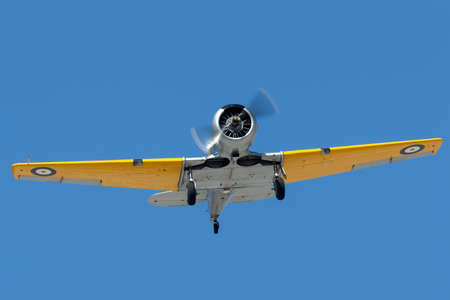 RAAF Williams, Point Cook, Australia - February 28, 2014: North American Aviation SNJ-4 VH-XSA...
