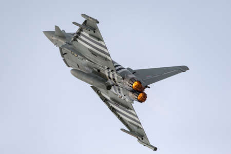 RAF Fairford, Gloucestershire, UK - July 13, 2014: Royal Air Force (RAF) Eurofighter EF-2000 Typhoon...
