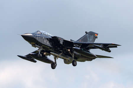 RAF Fairford, Gloucestershire, UK - July 9, 2014: German Air Force (Luftwaffe) Panavia Tornado ECR...