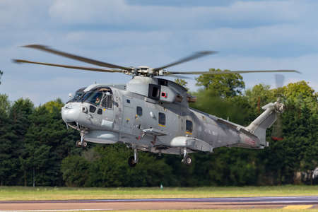 RAF Fairford, Gloucestershire, UK - July 14, 2014: Royal Navy AgustaWestland Merlin HM.2 (EH101)...
