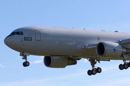 RAF Fairford, Gloucestershire, UK - July 10, 2014: Japan Air Self-Defense Force (JASDF) Boeing...