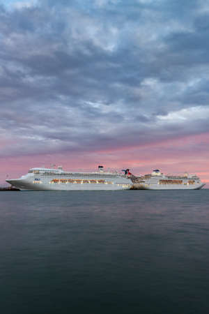 Melbourne, Australia - November 3, 2015: P&O Cruise Lines ships Pacific Pearl and Pacific Jewel...