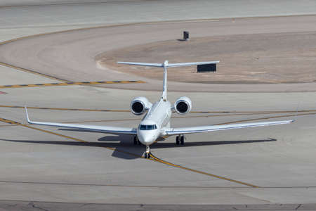 Las Vegas, Nevada, USA - May 6, 2013: Gulfstream G550 luxury business jet N928GC at McCarran...