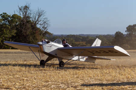 Rowland Flat, Australia - April 14, 2013: Team Mini-MAX single engine amateur built aircraft.のeditorial素材