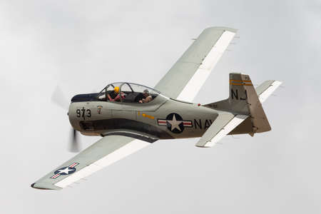 Rowland Flat, Australia - April 14, 2013: North American T-28B Trojan aircraft formerly used by for...