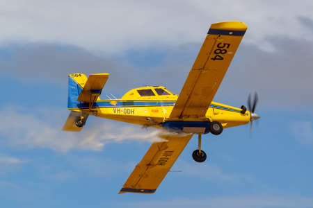 Rowland Flat, Australia - April 14, 2013: Air Tractor 802 agricultural and fire bombing aircraft...