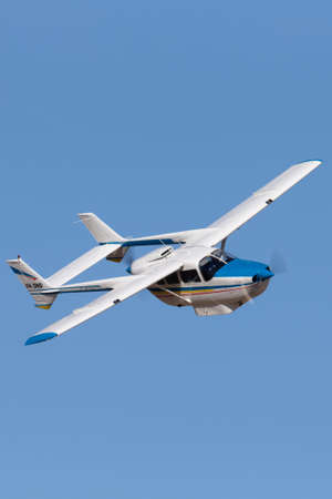 Rowland Flat, Australia - April 14, 2013: Cessna 337 Skymaster twin engine light aircraft VH-DND.