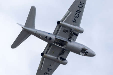 Farnborough, UK - July 21, 2014: Former Royal Air Force English Electric Canberra PR.9 photographic...