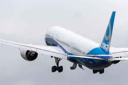 Farnborough, UK - July 19, 2014: Boeing 787-9 ÒDreamlinerÓ commercial airline aircraft N789EX.