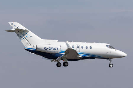 Farnborough, UK - July 18, 2014: Hawker Beechcraft 900XP Business jet aircraft G-ORXX.