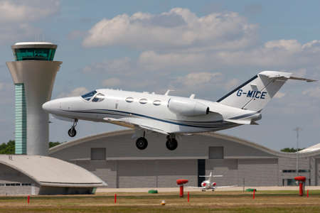 Farnborough, UK - July 17, 2014:  Cessna Citation Mustang (Cessna 510) very light business jet...