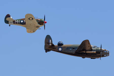 Temora, Australia - November 2, 2013: Lockheed Hudson twin engine light bomber and coastal...