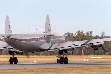 Temora, Australia - November 3, 2013: Lockheed C-121C Super Constellation vintage airliner aircraft...