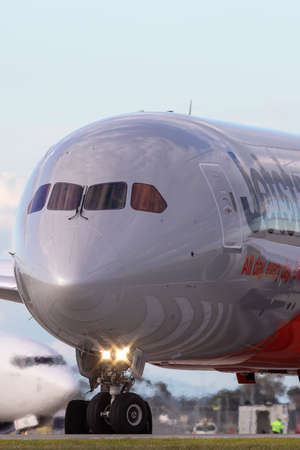 Melbourne, Australia - June 23, 2015: Boeing 787-8 Dreamliner operated by Australian low cost...