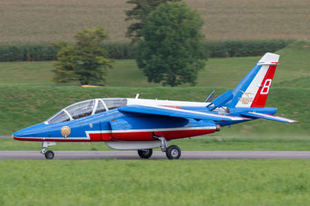 Payerne, Switzerland - August 30, 2014: Patrouille de France, the aerobatic display team of the...