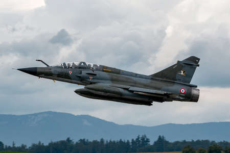 Payerne, Switzerland - August 29, 2014: French Air Force (Armee De LâAir) Dassault Mirage 2000N multirole fighter aircraft.のeditorial素材