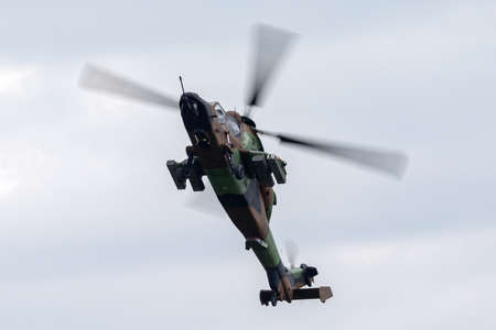 Payerne, Switzerland - August 31, 2014: French Army (Armee De Terre) Eurocopter EC665 Tiger attack...