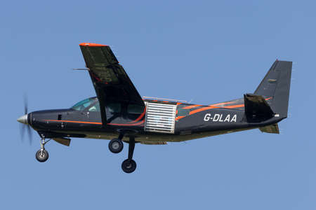 Payerne, Switzerland - September 6, 2014: Cessna 208 Caravan light aircraft G-DLAA used for...