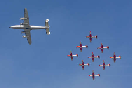 Payerne, Switzerland - September 7, 2014: Breitling Lockheed L-1049F Super Constellation â€œStar...