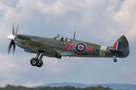 Payerne, Switzerland - September 7, 2014: Supermarine Spitfire Mk.8 World War II fighter aircraft...