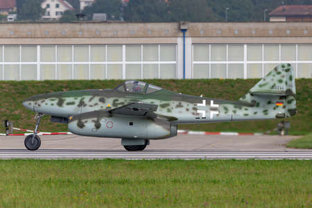 Payerne, Switzerland - September 4, 2014: Messerschmitt Me 262 Luftwaffe World War II jet fighter...