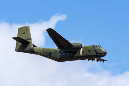Avalon, Australia - March 1, 2015: Former Royal Australian Air Force (RAAF) de Havilland Canada DHC-4A Caribou twin engine tactical transport aircraft VH-VBB (A4-234).のeditorial素材