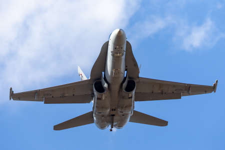 Avalon, Australia - February 28, 2015: Royal Australian Air Force (RAAF) McDonnell Douglas F/A-18A...