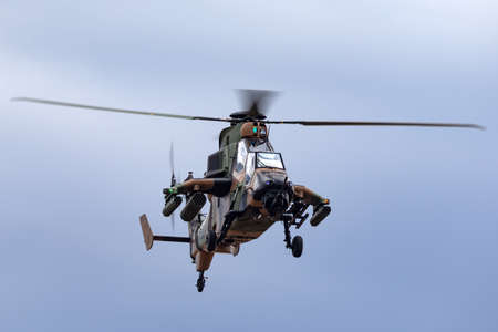 Avalon, Australia - February 28, 2015: Australian Army Eurocopter Tiger ARH Armed reconnaissance helicopter.のeditorial素材