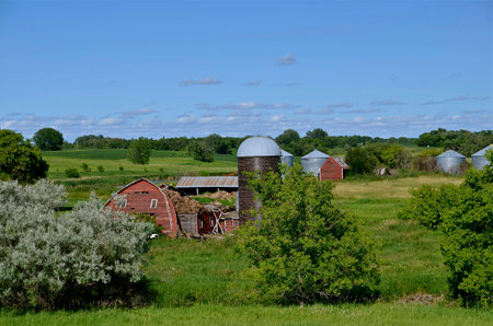 Crumbled barn remainsのeditorial素材