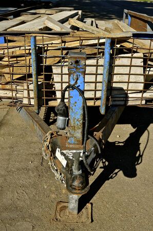 A trailer load of forms is ready for a concrete project