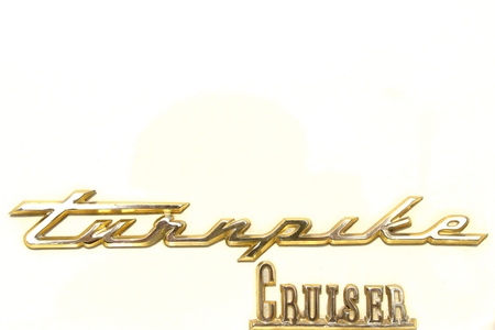 CASSELTON, NORTH DAKOTA, July 27, 2017: The annual Casselton Car Show which occurs the last Thursday of July features classic vehicles such as the logon on a trunk of a 1958 two door Mercury Montclair Turnpike Cruiser.のeditorial素材