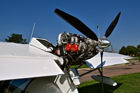 YANKTON, SOUTH DAKOTA, August 19, 2017, The airplane is propelled by a Rotax internal combustion ...